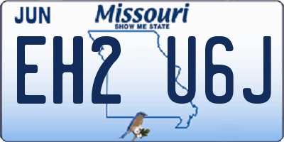MO license plate EH2U6J