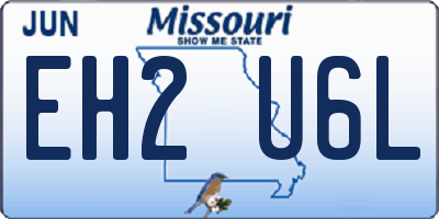 MO license plate EH2U6L