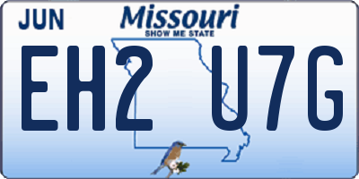 MO license plate EH2U7G