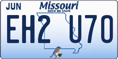 MO license plate EH2U7O