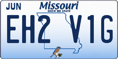 MO license plate EH2V1G