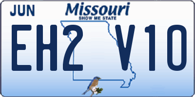 MO license plate EH2V1O