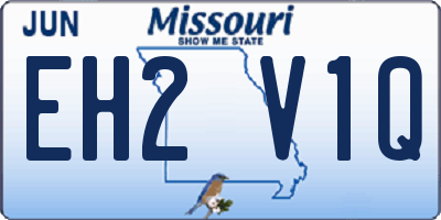 MO license plate EH2V1Q