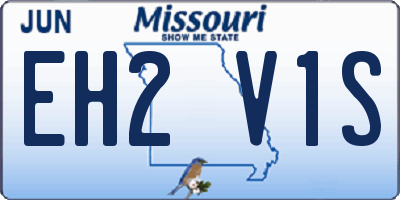 MO license plate EH2V1S