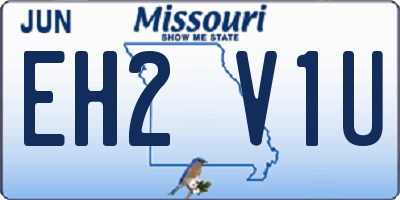 MO license plate EH2V1U