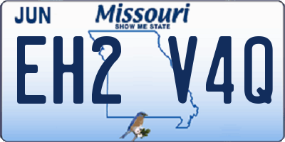 MO license plate EH2V4Q
