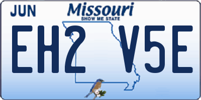 MO license plate EH2V5E