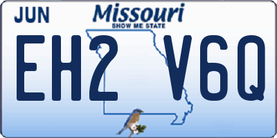 MO license plate EH2V6Q