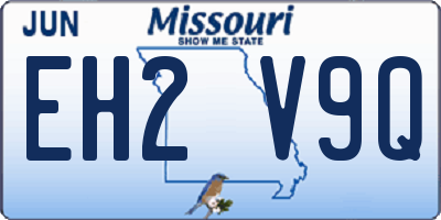 MO license plate EH2V9Q