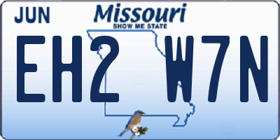 MO license plate EH2W7N