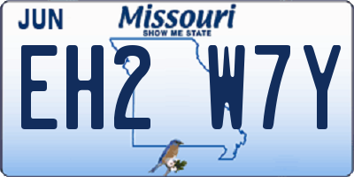 MO license plate EH2W7Y