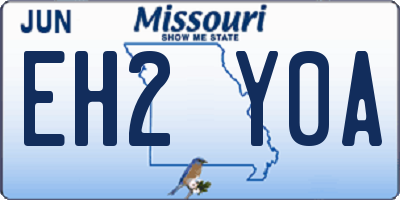 MO license plate EH2Y0A