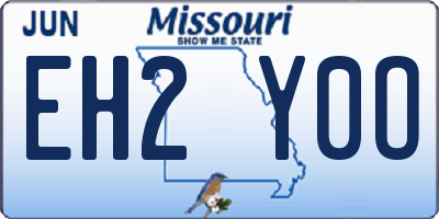 MO license plate EH2Y0O