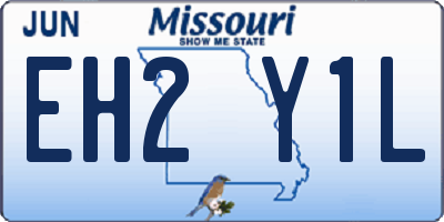 MO license plate EH2Y1L