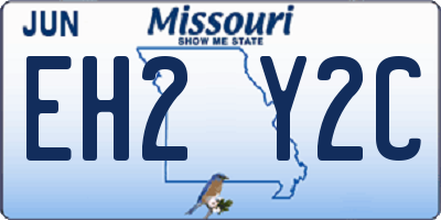 MO license plate EH2Y2C