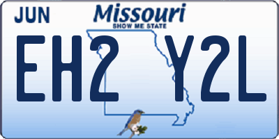 MO license plate EH2Y2L