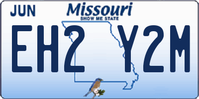 MO license plate EH2Y2M