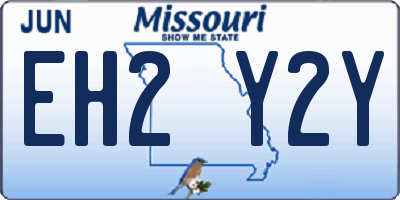 MO license plate EH2Y2Y