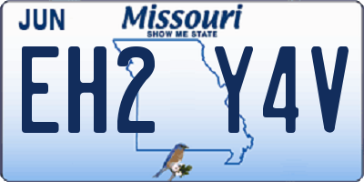 MO license plate EH2Y4V