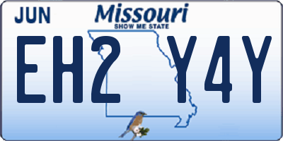 MO license plate EH2Y4Y