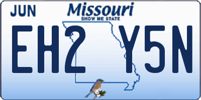 MO license plate EH2Y5N