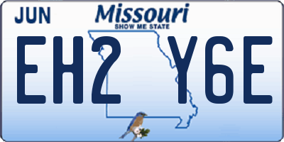 MO license plate EH2Y6E