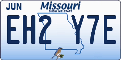MO license plate EH2Y7E
