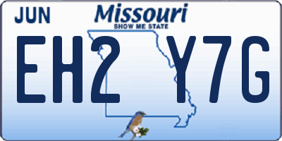 MO license plate EH2Y7G