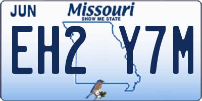 MO license plate EH2Y7M