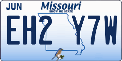 MO license plate EH2Y7W