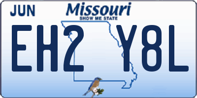 MO license plate EH2Y8L