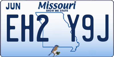 MO license plate EH2Y9J