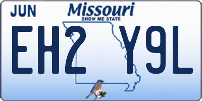 MO license plate EH2Y9L