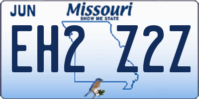 MO license plate EH2Z2Z