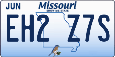 MO license plate EH2Z7S