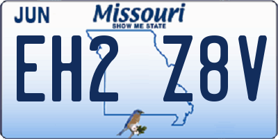MO license plate EH2Z8V
