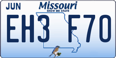 MO license plate EH3F7O