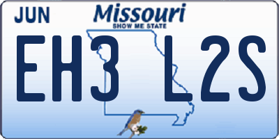 MO license plate EH3L2S