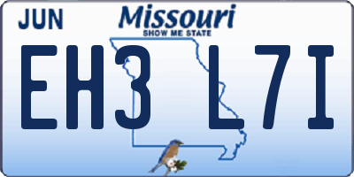 MO license plate EH3L7I