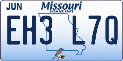 MO license plate EH3L7Q