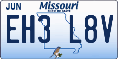 MO license plate EH3L8V