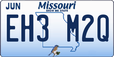 MO license plate EH3M2Q