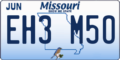MO license plate EH3M5O