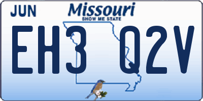 MO license plate EH3Q2V