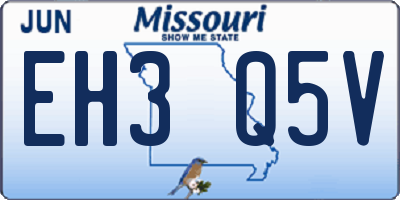 MO license plate EH3Q5V