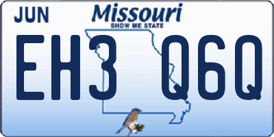 MO license plate EH3Q6Q