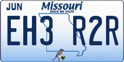 MO license plate EH3R2R