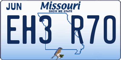 MO license plate EH3R7O