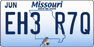 MO license plate EH3R7Q