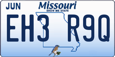 MO license plate EH3R9Q